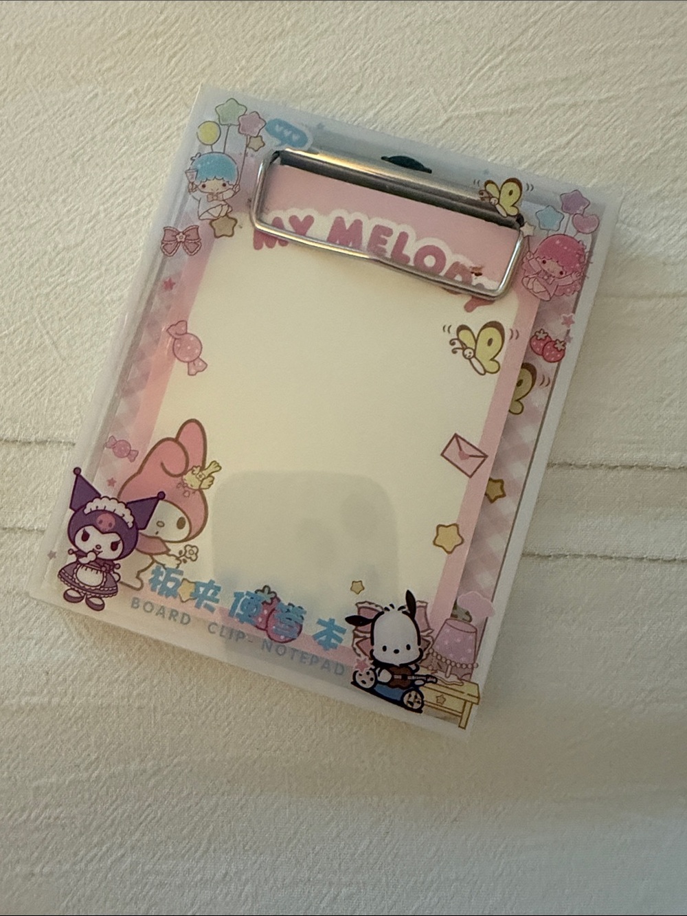 My Melody Mini Clipboard Notepad